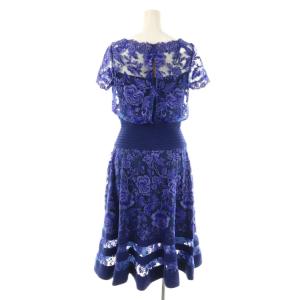 TADASHI SHOJI フラワーエンブロイダリー ブラウジングドレス ワンピース 0 ブルー