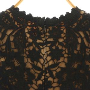 TADASHI SHOJI スリーブレスエンブロイダリーレースドレス ワンピース XXS 黒 ブラック /AB OS