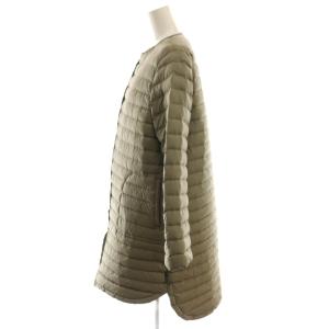 Traditional Weatherwear ダウンコート ロング ノーカラー 34 カーキ /AT OS