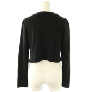 BURBERRY BLUE LABEL ノーカラージャケット ショート丈 38 黒 ブラック /AG OS