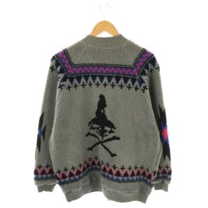 HYSTERIC GLAMOUR WOMAN ON SKULLジャカードジャケット ブルゾン ジップアップ F グレー /HK OS