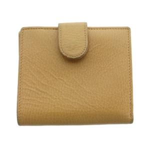 GUCCI インターロッキングG 二つ折り財布 レザー ベージュ 615525 /SS OS