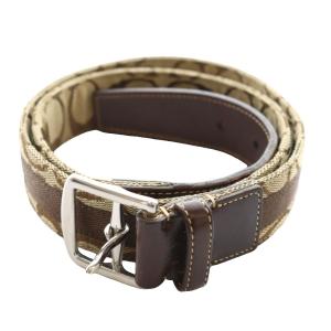 ベルト シグネチャー柄 34 ベージュ 茶 ブラウン F90006 /SS OS