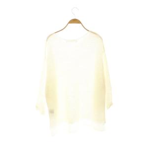 L'Appartement Linen Boat neck Knit ニット プルオーバー 長袖 ホワイト /DF OS