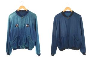 リバーシブルスカジャン LAppartement取り扱い M ブルー