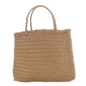 トートバッグ ハンドバッグ 編み込み レザー ブラウン /YO11