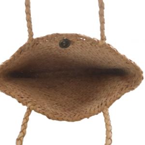 DRAGON トートバッグ ハンドバッグ 編み込み レザー ブラウン /YO11