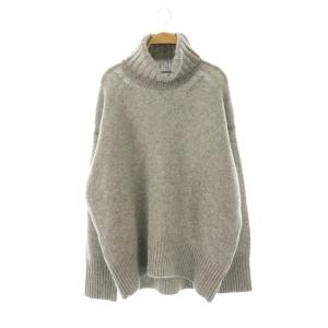 ファインウールハイネックプルオーバー ニット セーター タートルネック M グレー /CX OS