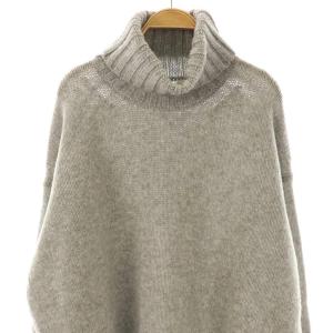 GALERIE VIE ファインウールハイネックプルオーバー ニット セーター タートルネック M グレー /CX OS