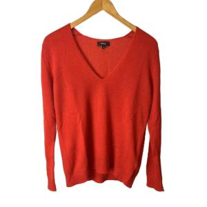 CASHMERE ADRIANNA RL カシミヤ Vネック ニット セーター S オレンジ FY