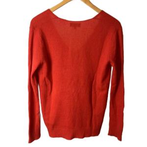 Theory CASHMERE ADRIANNA RL カシミヤ Vネック ニット セーター S オレンジ FY