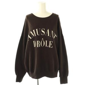 裏毛ロゴスウェット トレーナー ブラウン /DF OS