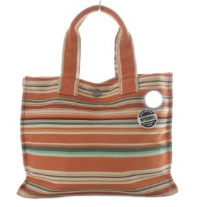 HYSTERIC GLAMOUR トートバッグ ハンドバッグ ボーダー オレンジ /YO3