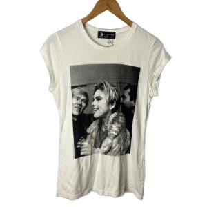 プリントTシャツ カットソー Tシャツ 半袖 F ホワイトFY