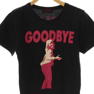 HYSTERIC GLAMOUR プリントTシャツ カットソー F 黒 ブラック ピンク /CX OS