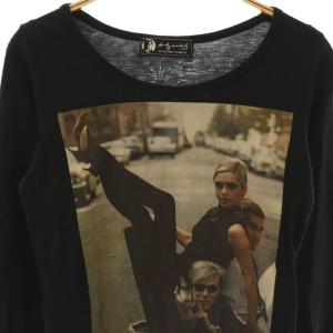 HYSTERIC GLAMOUR プリント長袖カットソー Tシャツ ロンT F 黒 ブラック マルチカラー /CX OS