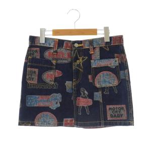 デニムミニスカート F ネイビー マルチカラー /DO OS