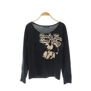 長袖カットソー F ブラック ライトベージュ /DO OS