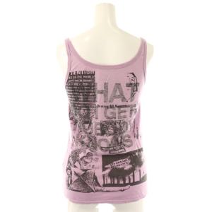 HYSTERIC GLAMOUR タンクトップ カットソー F パープル 紫 マルチカラー グラフィックプリント /CX OS