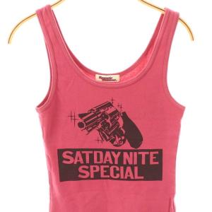 HYSTERIC GLAMOUR タンクトップ ノースリーブカットソー プリント F ピンク ブラック 黒 /CX OS