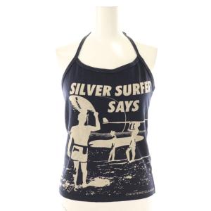 ホルダーネック カットソー プリント F ネイビー ベージュ /CX OS