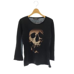 スカルベリー カットソー Tシャツ 七分袖 F ブラック /DF OS