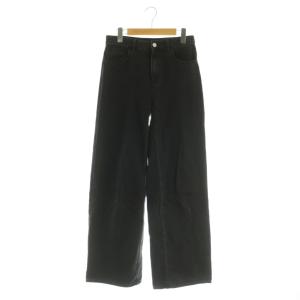 24SS DRAPE DENIM デニムパンツ ジーンズ ワイド 25 ブラック /MY OS