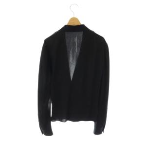 Theory 24AW Modern GGT PK Lapel Wrap BL ブラウス シルク プルオーバー S ブラック