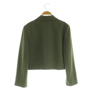 Theory 23AW Admiral Crepe Crop DB JKT ダブルジャケット ショート丈 2 カーキ