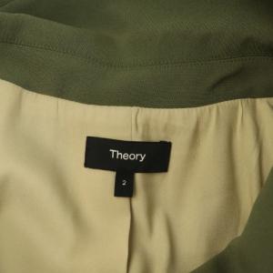 Theory 23AW Admiral Crepe Crop DB JKT ダブルジャケット ショート丈 2 カーキ