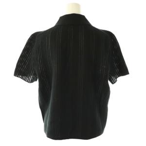Theory 23SS Matte Cotton Cropped Polo C ニットポロシャツ 半袖 S ブラック