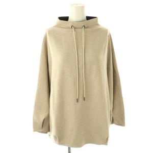 double knit lt drawstring top トップス カットソー プルオーバー S ベージュ