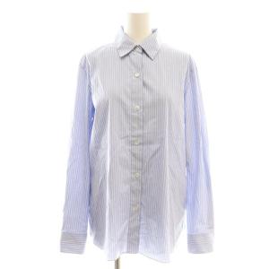 25SS Striped Straight Shirt シャツ ストライプ 長袖 S ブルー /DF OS