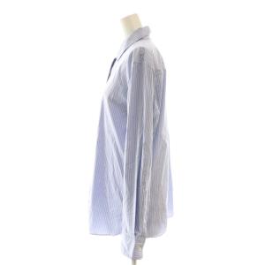 Theory 25SS Striped Straight Shirt シャツ ストライプ 長袖 S ブルー /DF OS