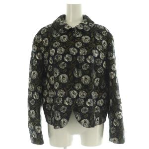 23SS rosy ジャケット 刺繍 40 ネイビー ホワイト