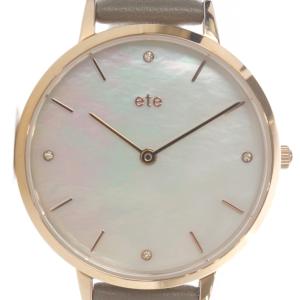 きせかえ ビッグフェイスウォッチ ダイヤモンド フェイス ベルト 腕時計 クオーツ グレージュ /SR