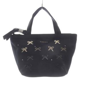 ナイロン リボン 2WAYバッグ ハンドバッグ トートバッグ 黒 ブラック /SR