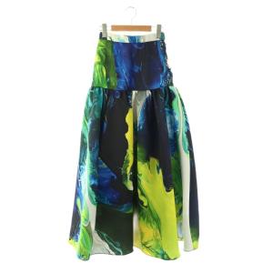 23SS REBORN GATHER スカート ロング フレア 36 マルチカラー /DO OS