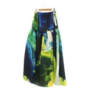 UN3D. 23SS REBORN GATHER スカート ロング フレア 36 マルチカラー /DO OS