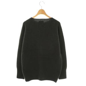 MARGARET HOWELL カシミヤクルーネックニットプルオーバー セーター 2 チャコールブラック /ES OS