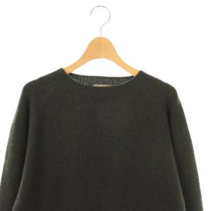 MARGARET HOWELL カシミヤクルーネックニットプルオーバー セーター 2 チャコールブラック /ES OS