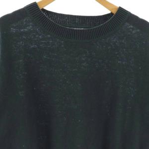 MHL. HIGHGAUGE COTTON LINEN ニット カットソー ハーフスリーブ リネン混 2 ダークグリーン