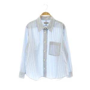 SUPERFINE COTTON STRIPE シャツ ストライプ 2 ライトブルー ホワイト /CX