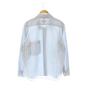 MARGARET HOWELL SUPERFINE COTTON STRIPE シャツ ストライプ 2 ライトブルー ホワイト /CX