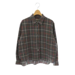 ウィンドウペンチェックネルシャツ 前開き 1 グレー オレンジ ホワイト /CX OS