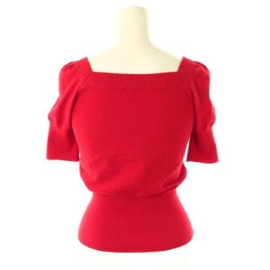 Vivienne Westwood RED LABEL オーブ刺繍 ニット プルオーバー スクエアネック 2 レッド /DF OS