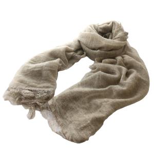 ストール マフラー レース装飾 グレー /SS OS