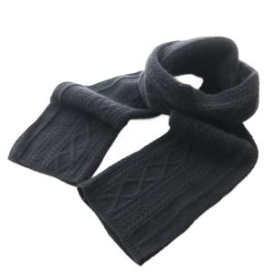 Cable Scarf マフラー 黒 ブラック /SS OS