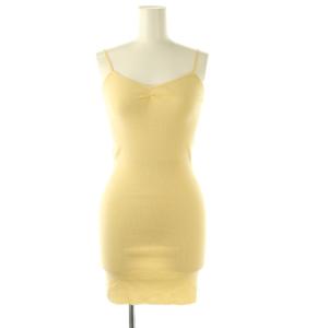 petit lulu ニット キャミソール ワンピース ミニ クリーム /HK OS SH