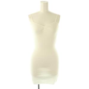 petit lulu ニットミニワンピース タイト 薄手 透け感 白 ホワイト /AB OS SH